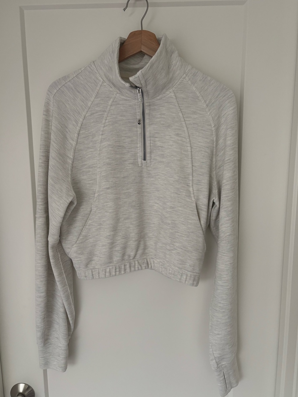 Lululemon Scuba Cropped Funnel-Neck Half Zip - Waffle Size S